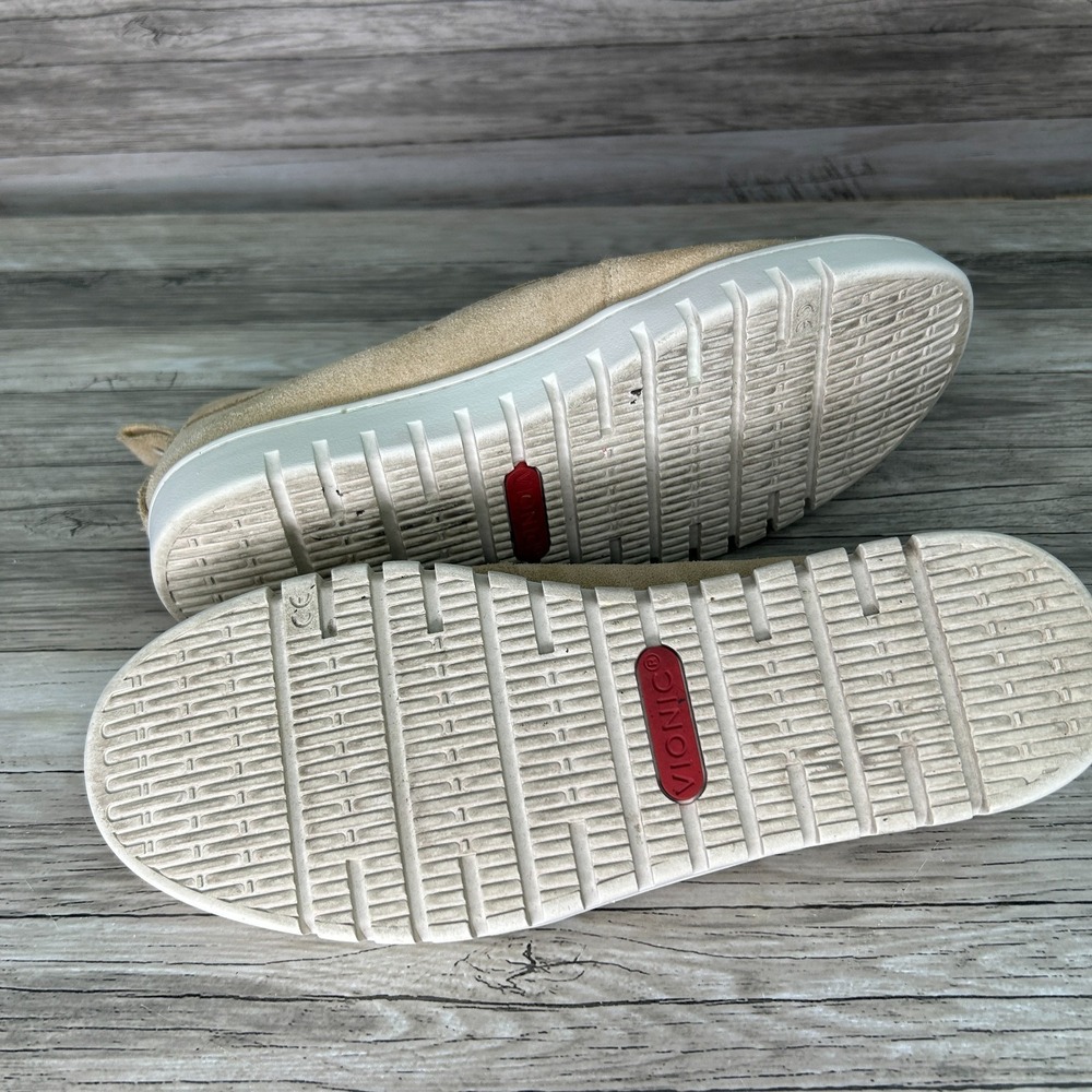 Vionic Uptown Loafers Size 8.5 Beige Tan Penny Shoes Orthotic Comfort Preppy - Picture 9 of 9